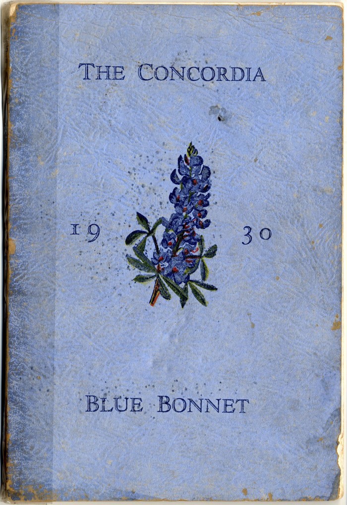 The Concordia Blue Bonnet yearbook cover, 1930