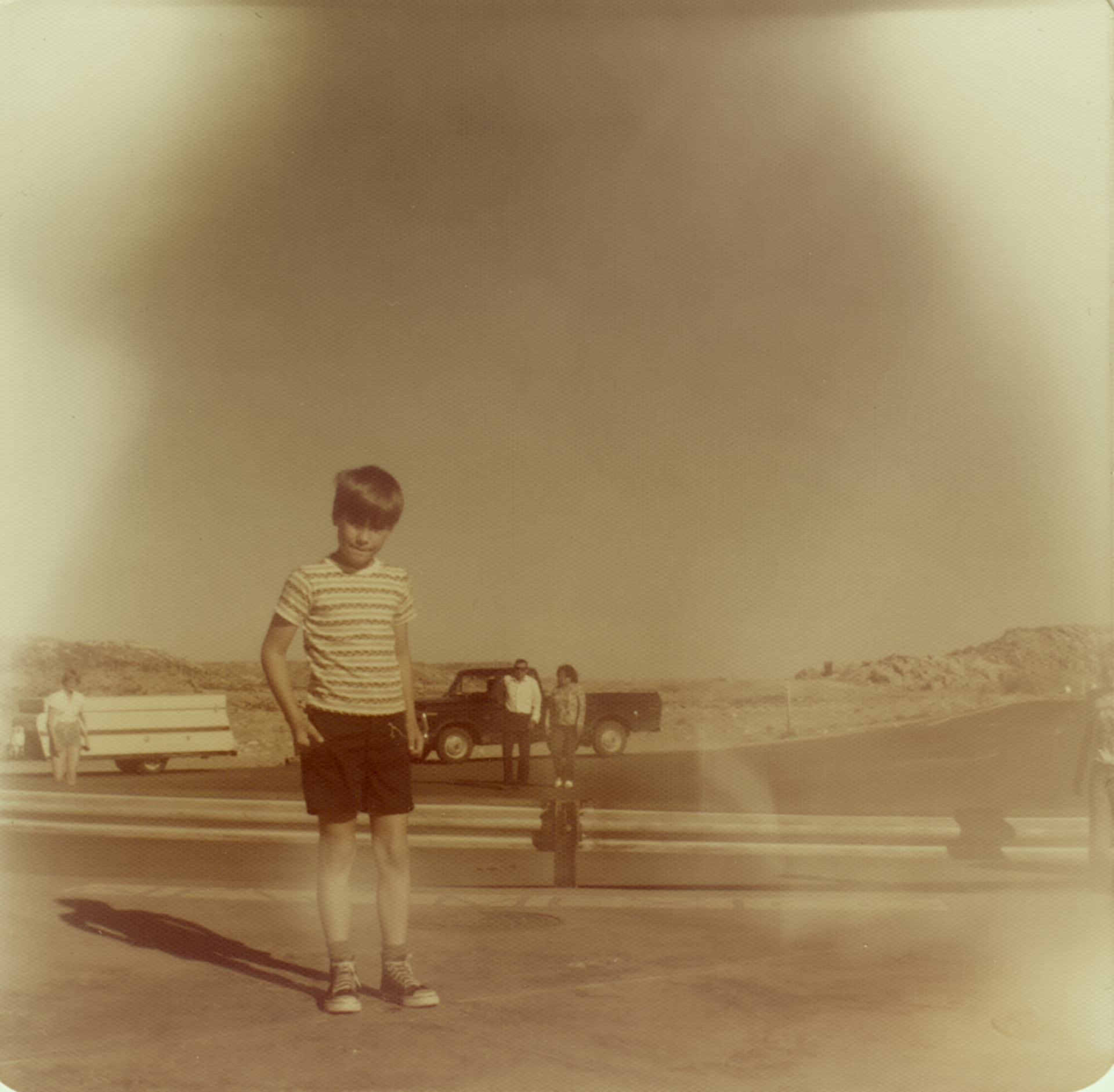 A young Tim Ristow on a family road trip through Oklahoma in 1975, photographed by his father